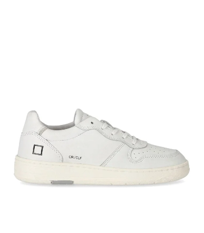 D.A.T.E.  Court Calf White Women'S Sneaker