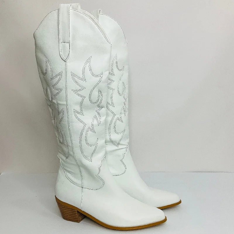 Boots Western By Cmc In White, Size: 10