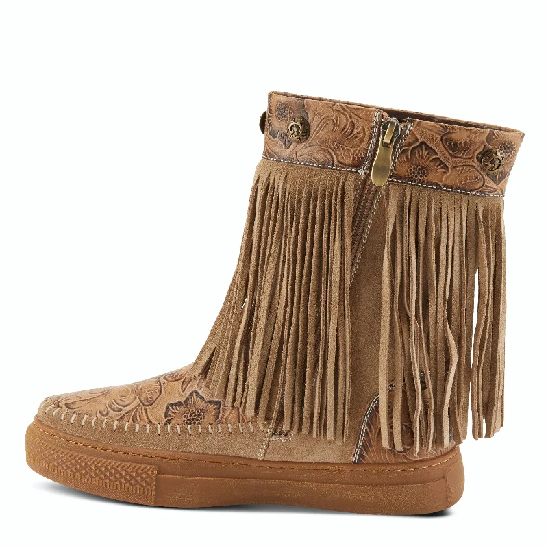 L'Artiste Fringely Western Mid Calf Boots