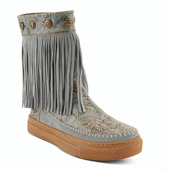 L'Artiste Fringely Western Mid Calf Boots