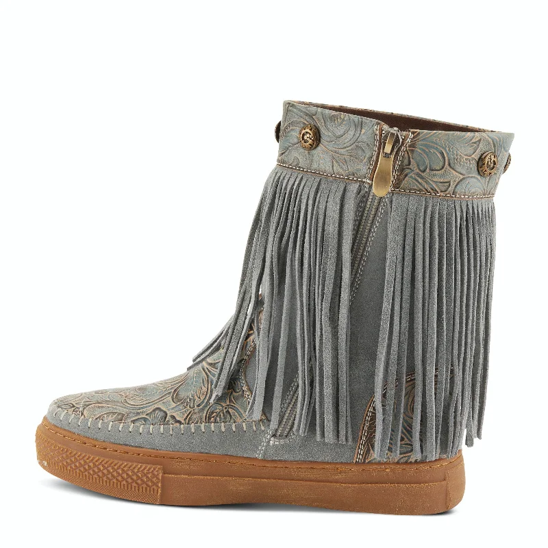 L'Artiste Fringely Western Mid Calf Boots