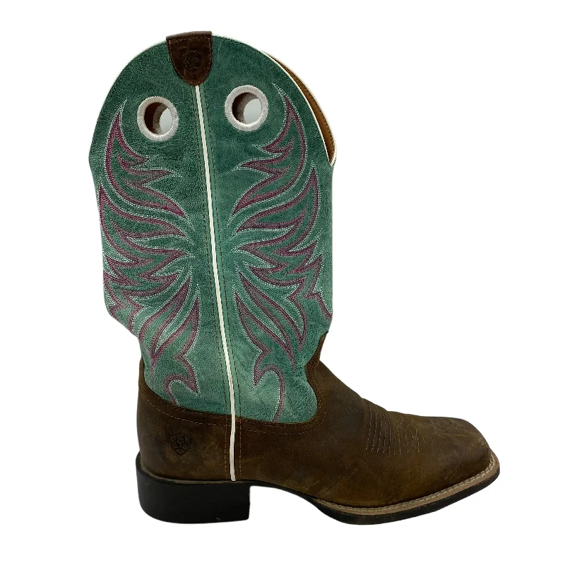 TEAL BOOTS WESTERN by ARIAT Size:8.5