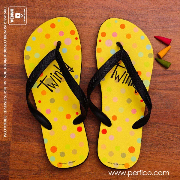 Polka © Personalised Flip Flops