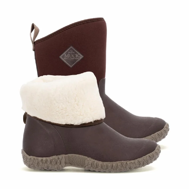 Muck Footwear Women MUCKSTER II MID BROWN/CREAMFAUXFUR