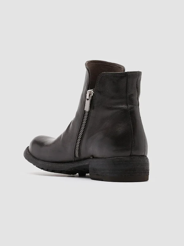 LEGRAND 200 - Gray Leather Ankle Boots