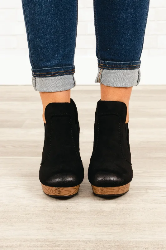 Sew Little Time Booties, Black Sew Little Time Booties, Black