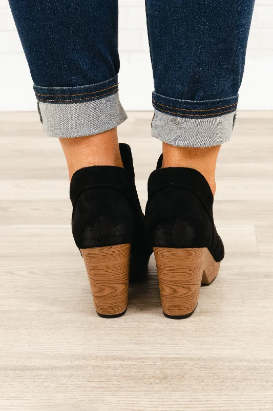 Sew Little Time Booties, Black Sew Little Time Booties, Black