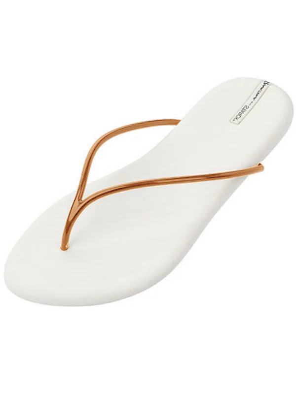 White & Orange iPanema Phillippe Starck Thong Flip-Flops