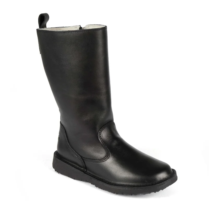 Eskimo 100% wool-lined ladies premium leather boot - Bundu Black