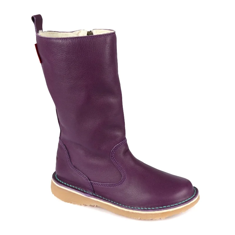 Eskimo 100% Wool-Lined Ladies Premium Leather Boot - Onspan Purple