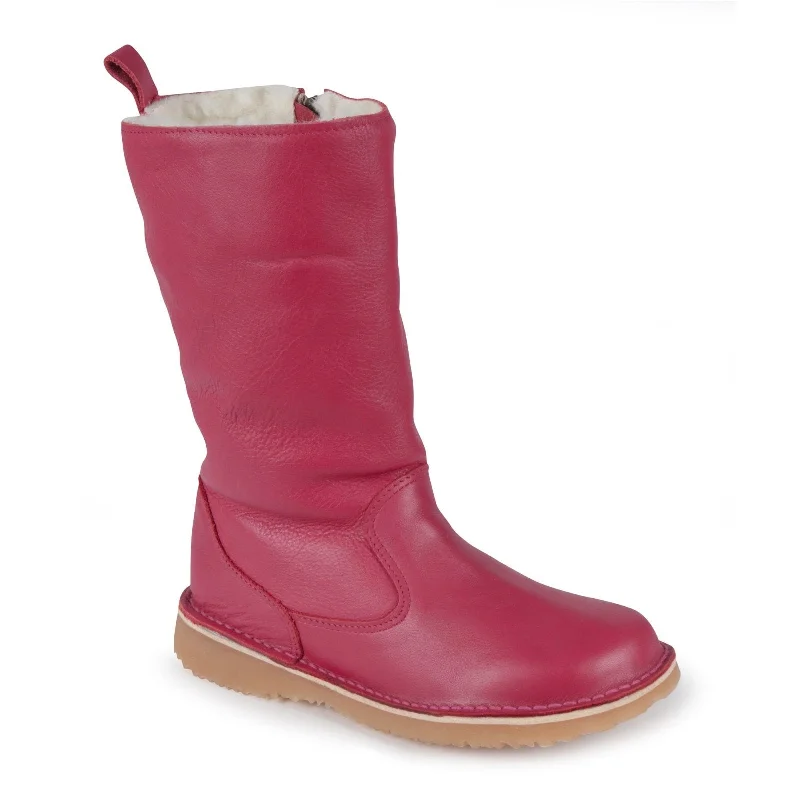 Eskimo 100% Wool-Lined Ladies Premium Leather Boot - Onspan Cerise