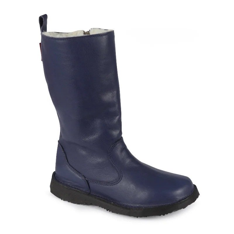 Eskimo 100% Wool-Lined Ladies Premium Leather Boot - Onspan Cobalt Blue