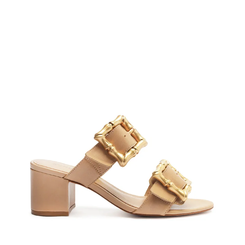 Enola Mid Block Atanado Leather Sandal