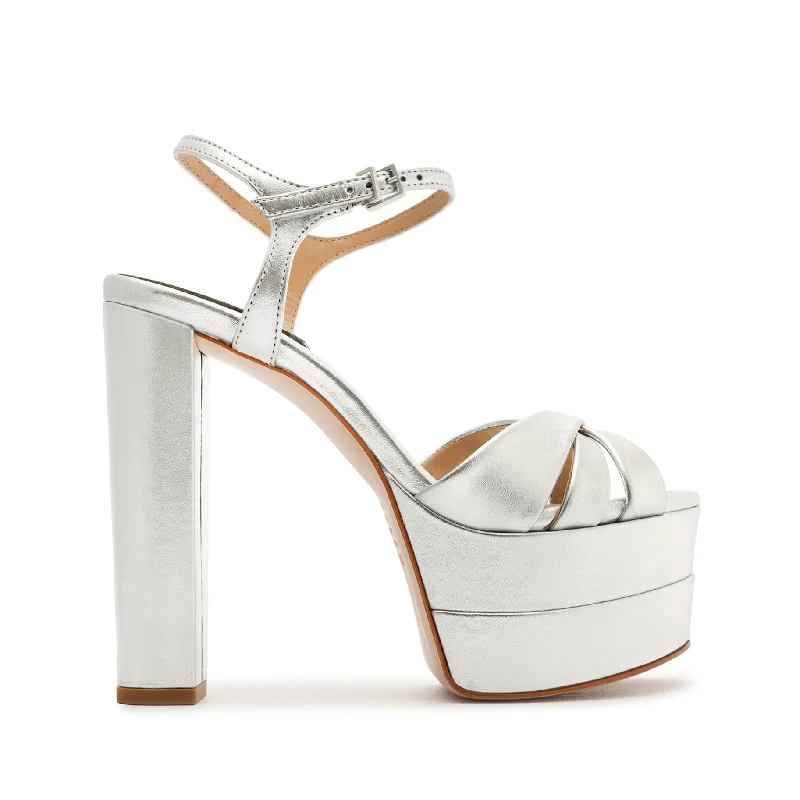 Keefa High Metallic Leather Sandal